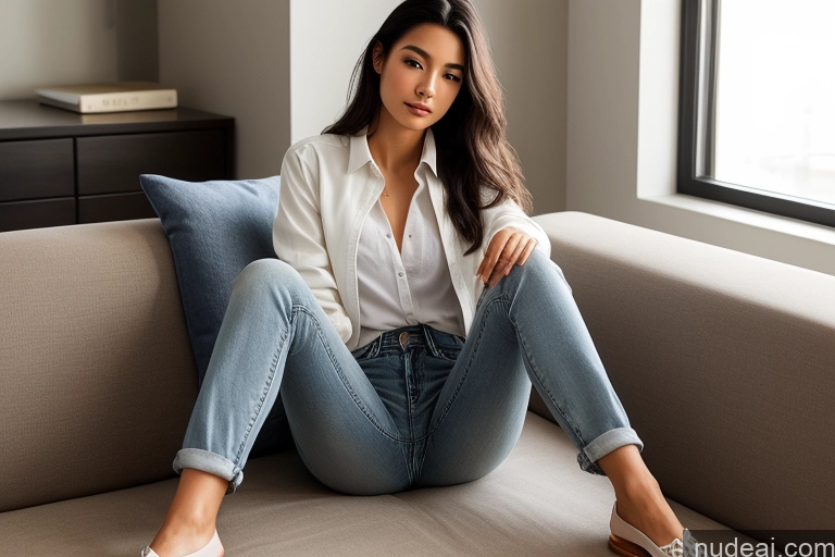 related ai porn images free for Detailed Skin Detail (beta) Asian 18 Black Hair Long Hair Beautiful Skinny Small Tits Small Ass Front View Shirt Jeans Couch Jacket