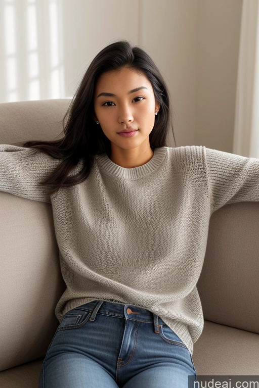 related ai porn images free for Detailed Skin Detail (beta) Asian 18 Black Hair Long Hair Front View Skinny Beautiful Small Tits Small Ass Sweater Jeans Couch