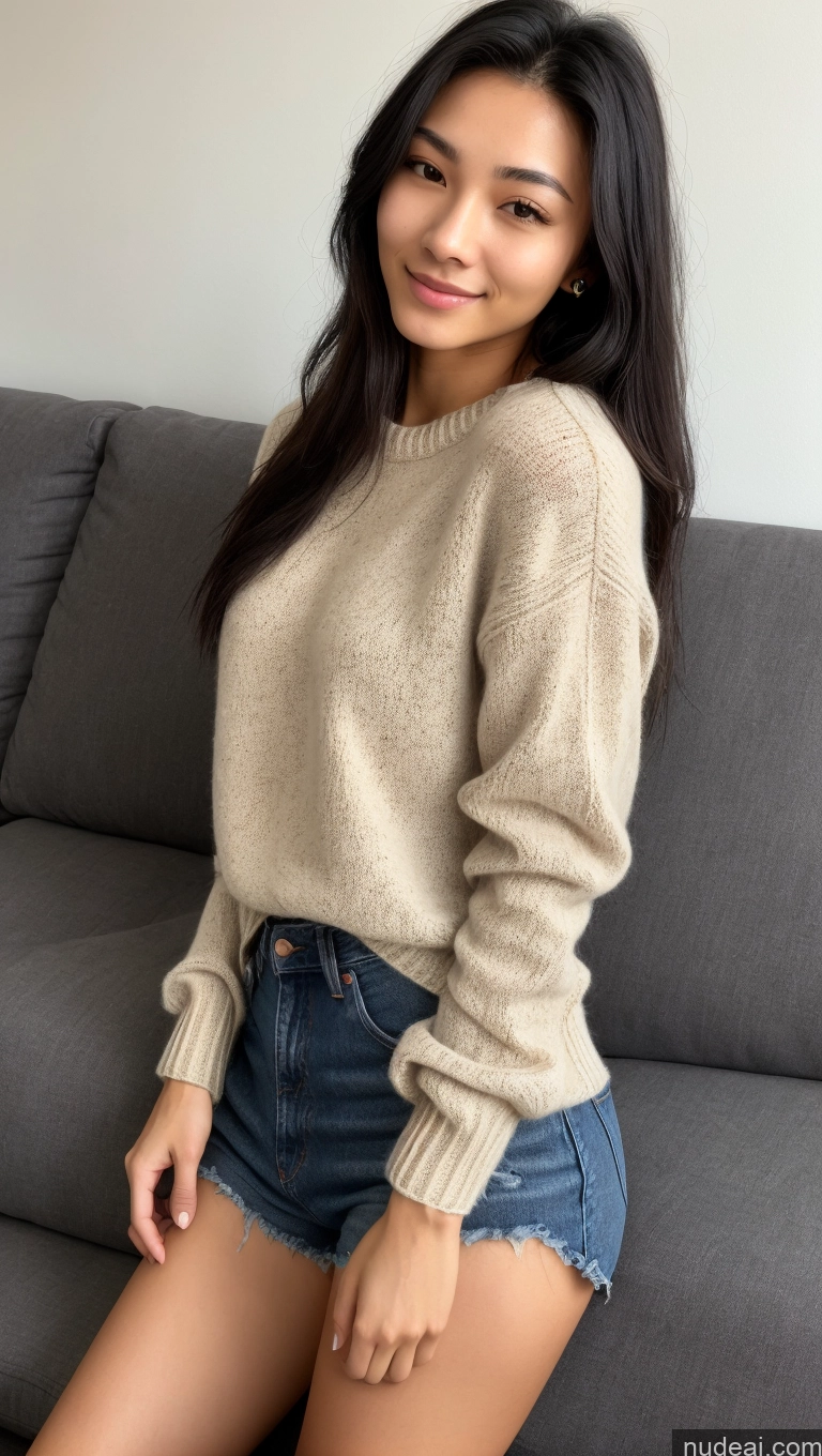 related ai porn images free for Detailed Skin Detail (beta) Asian 18 Black Hair Long Hair Skinny Beautiful Small Tits Small Ass Front View Couch Sweater Jeans