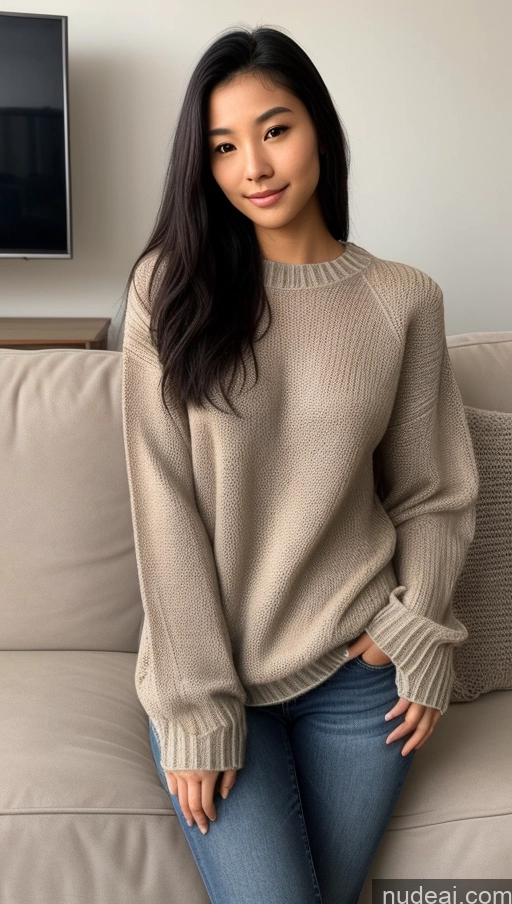 related ai porn images free for Detailed Skin Detail (beta) Asian 18 Black Hair Long Hair Skinny Beautiful Small Tits Small Ass Front View Couch Sweater Jeans Gaming