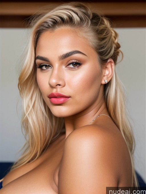 related ai porn images free for Pouting Lips Blonde Hair Bun Tanned Skin Close-up View Detailed Lipstick Chubby 18