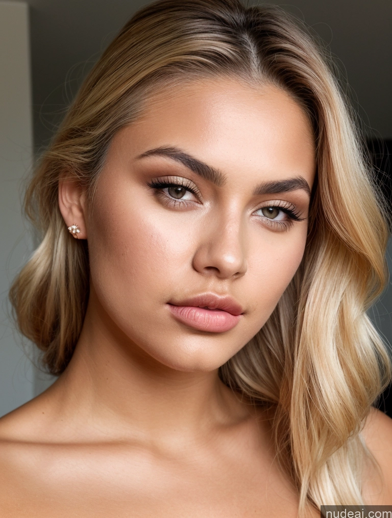 related ai porn images free for Pouting Lips Blonde Hair Bun Tanned Skin Close-up View Detailed Lipstick Chubby 18
