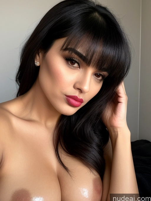 related ai porn images free for Close-up View Detailed Black Hair Bangs Persian 30s Pouting Lips