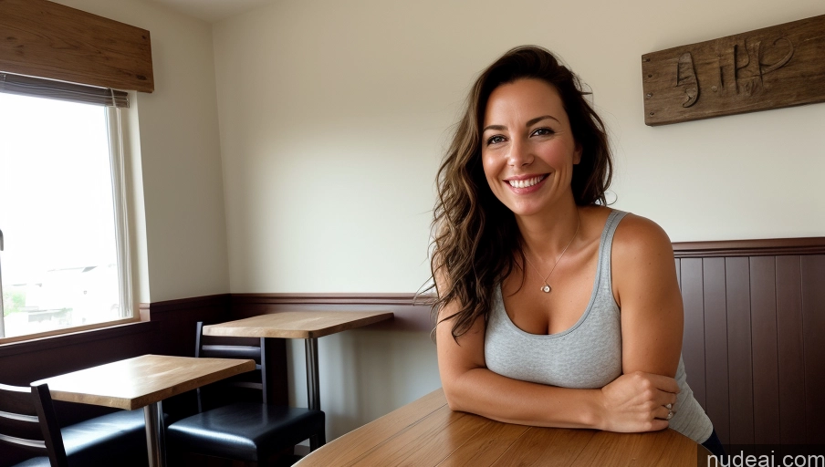 related ai porn images free for Woman One Small Tits Small Ass Thick 40s Happy Czech Soft + Warm Front View Jeans Tank Top Bright Lighting Brunette Messy Restaurant
