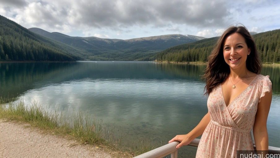 related ai porn images free for Woman One Small Tits Small Ass Thick 40s Happy Czech Soft + Warm Front View Bright Lighting Brunette Messy Lake Dress