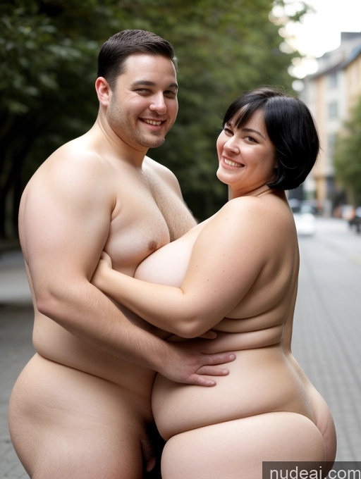 related ai porn images free for Woman + Man Huge Boobs Thick Chubby Fat Big Ass Big Hips Short 40s Happy Black Hair Short Hair White Fairer Skin Street Nude