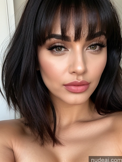related ai porn images free for Perfect Boobs Perfect Body 30s Pouting Lips Black Hair Bangs Persian Close-up View Detailed
