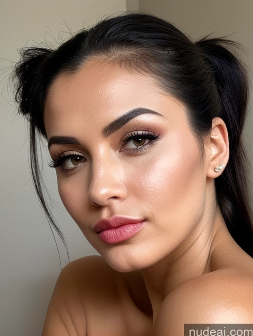 related ai porn images free for Perfect Boobs Perfect Body 30s Pouting Lips Black Hair Persian Close-up View Detailed Ponytail