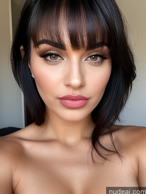 related ai porn images free for Perfect Boobs Perfect Body 30s Pouting Lips Black Hair Persian Close-up View Detailed Bangs