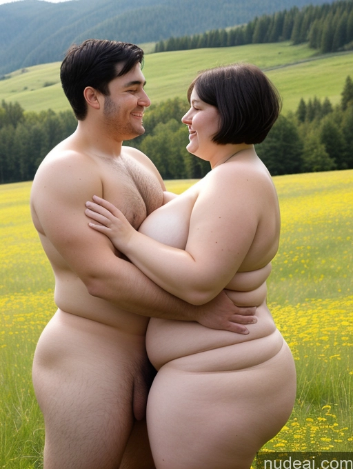 related ai porn images free for Woman + Man Thick Chubby Fat Big Ass Big Hips Huge Boobs Pubic Hair Short 40s Happy Black Hair Short Hair White Meadow Nude