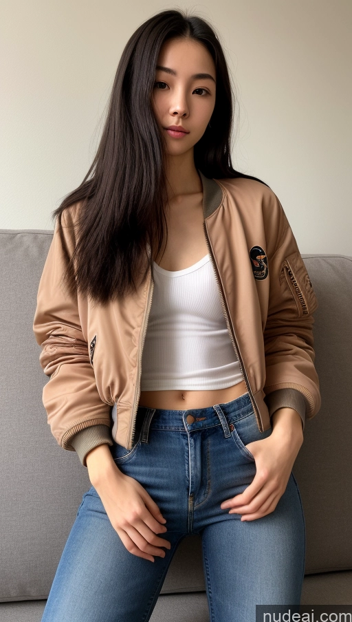 related ai porn images free for Detailed Skin Detail (beta) 18 Skinny Beautiful Small Tits Small Ass Black Hair Long Hair Front View On Back Bomber Jacket Jeans Couch Fairer Skin Chinese