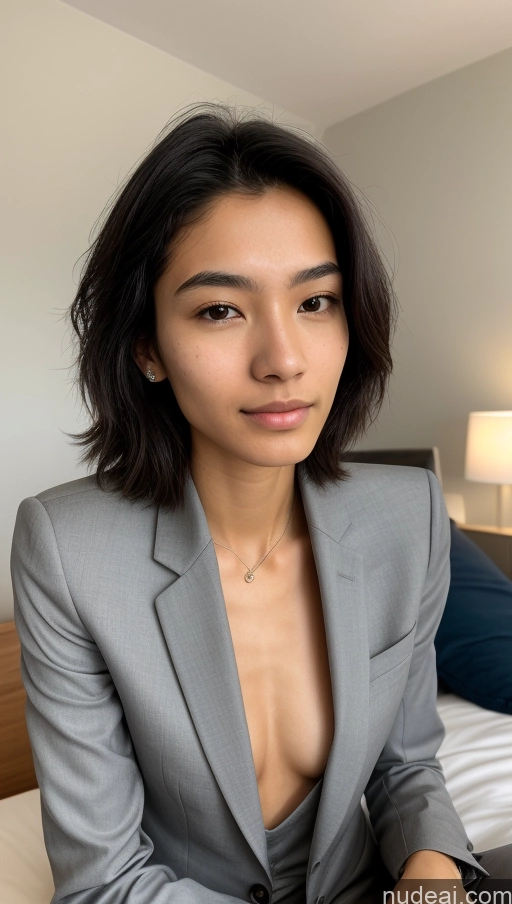 related ai porn images free for Detailed Skin Detail (beta) Asian 18 Messy Black Hair Skinny Beautiful Suit Bedroom