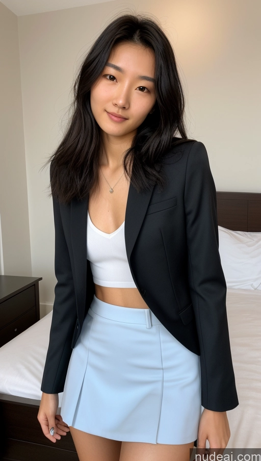 related ai porn images free for Detailed Skin Detail (beta) Asian 18 Messy Black Hair Skinny Beautiful Suit Mini Skirt
