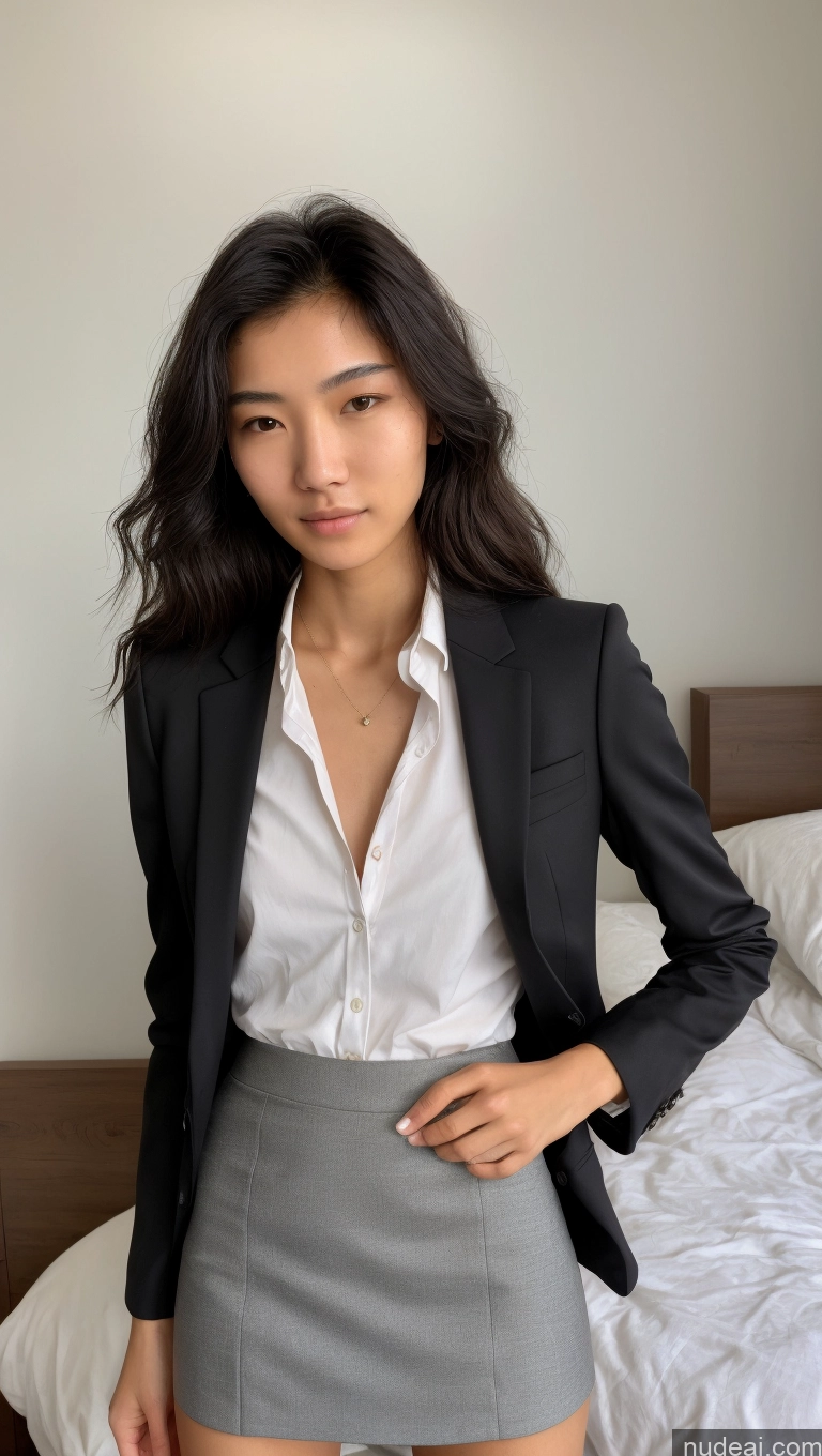 related ai porn images free for Detailed Skin Detail (beta) Asian 18 Messy Black Hair Skinny Beautiful Suit Mini Skirt