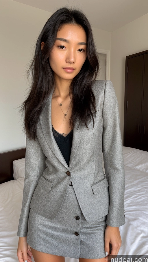 related ai porn images free for Detailed Skin Detail (beta) Asian 18 Messy Black Hair Skinny Beautiful Suit Mini Skirt
