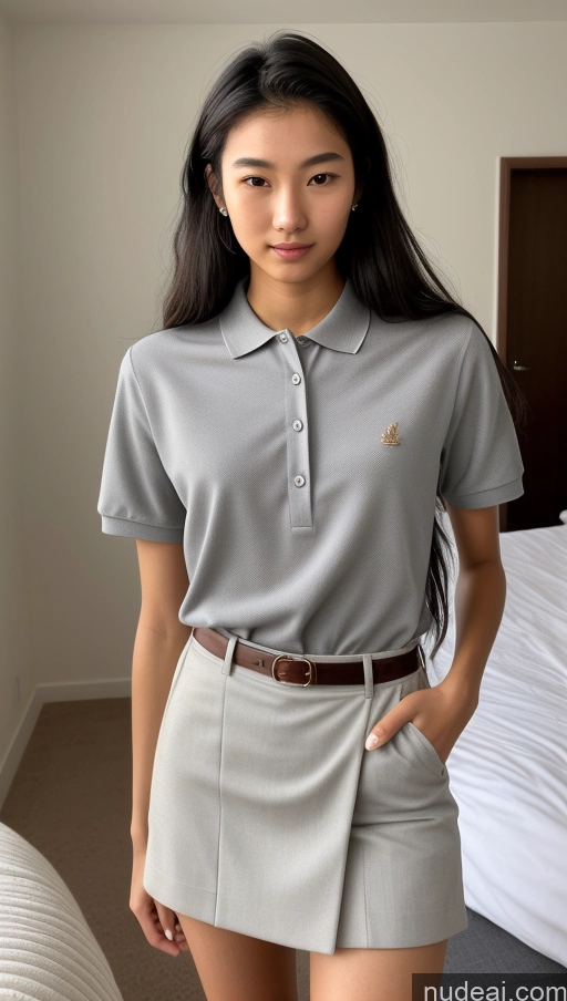 related ai porn images free for Detailed Skin Detail (beta) Asian 18 Messy Black Hair Skinny Beautiful Polo Shirt Micro Skirt Suit