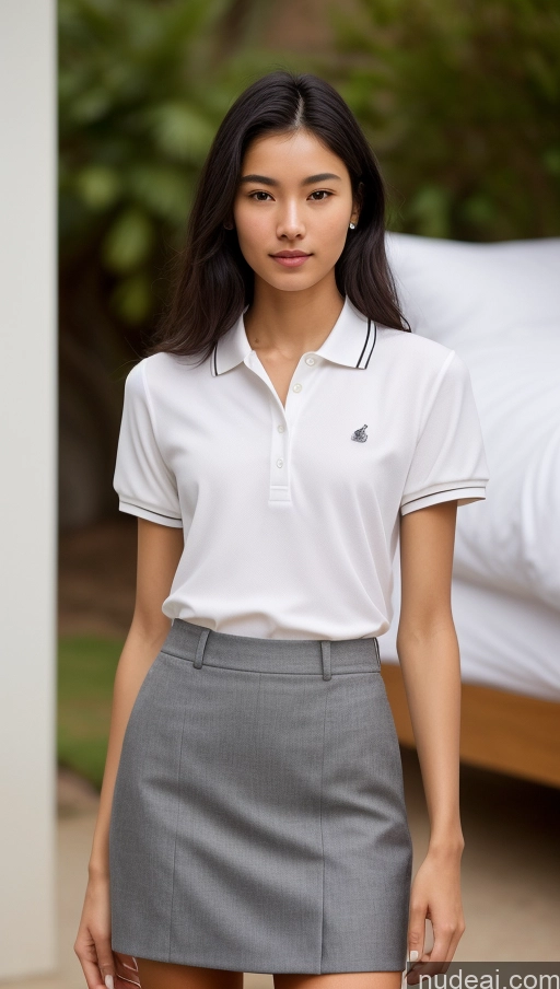 related ai porn images free for Detailed Skin Detail (beta) Asian 18 Messy Black Hair Skinny Beautiful Polo Shirt Micro Skirt Suit