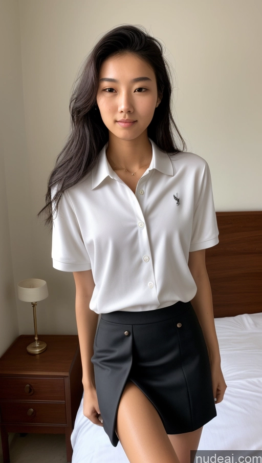 related ai porn images free for Detailed Skin Detail (beta) Asian 18 Messy Black Hair Skinny Beautiful Polo Shirt Micro Skirt Suit