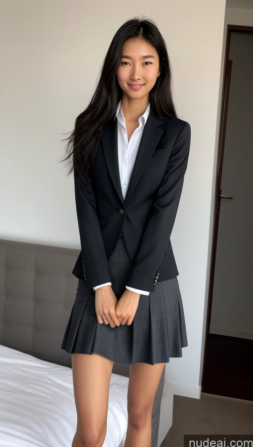related ai porn images free for Detailed Skin Detail (beta) Asian 18 Messy Black Hair Skinny Beautiful Polo Shirt Micro Skirt Suit
