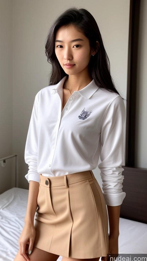 related ai porn images free for Detailed Skin Detail (beta) Asian 18 Messy Black Hair Skinny Beautiful Polo Shirt Micro Skirt Suit
