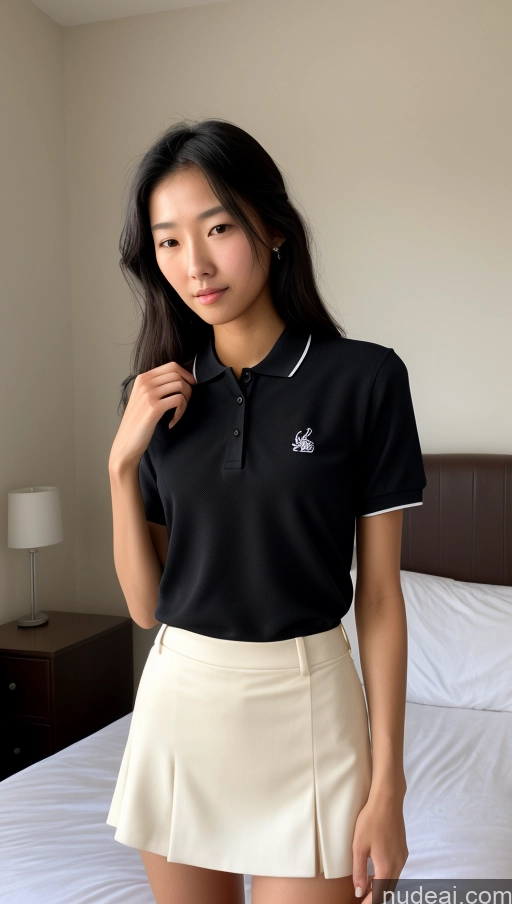 related ai porn images free for Detailed Skin Detail (beta) Asian 18 Messy Black Hair Skinny Beautiful Polo Shirt Micro Skirt Suit