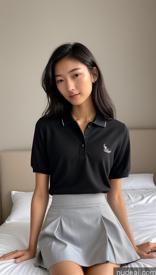 related ai porn images free for Detailed Skin Detail (beta) Asian 18 Messy Black Hair Skinny Beautiful Polo Shirt Micro Skirt Suit
