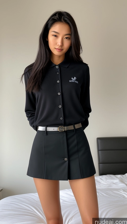 related ai porn images free for Detailed Skin Detail (beta) Asian 18 Messy Black Hair Skinny Perfect Body Beautiful Small Tits Polo Shirt Micro Skirt Suit