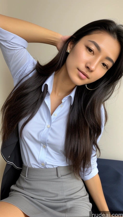 related ai porn images free for Detailed Skin Detail (beta) Asian 18 Messy Black Hair Skinny Beautiful Polo Shirt Micro Skirt Suit Office On Back