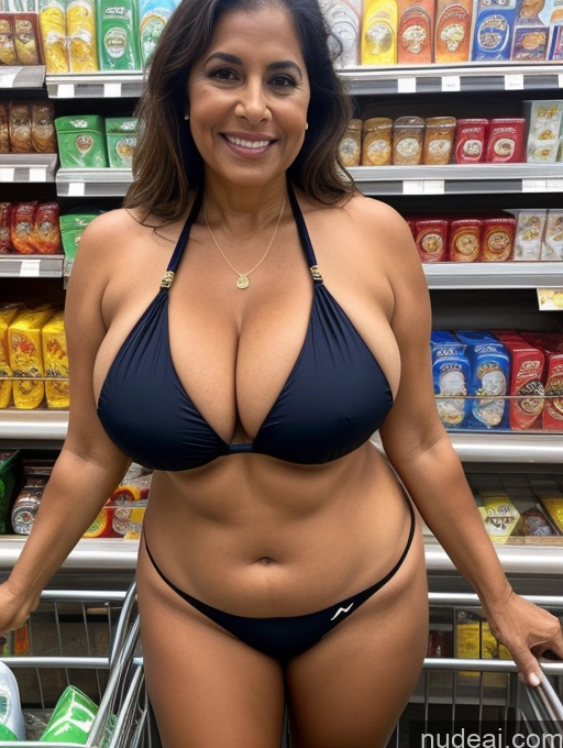 related ai porn images free for One Busty Huge Boobs Thick Tanned Skin Front View Thong Microkini Milf 70s Indian Grocery
