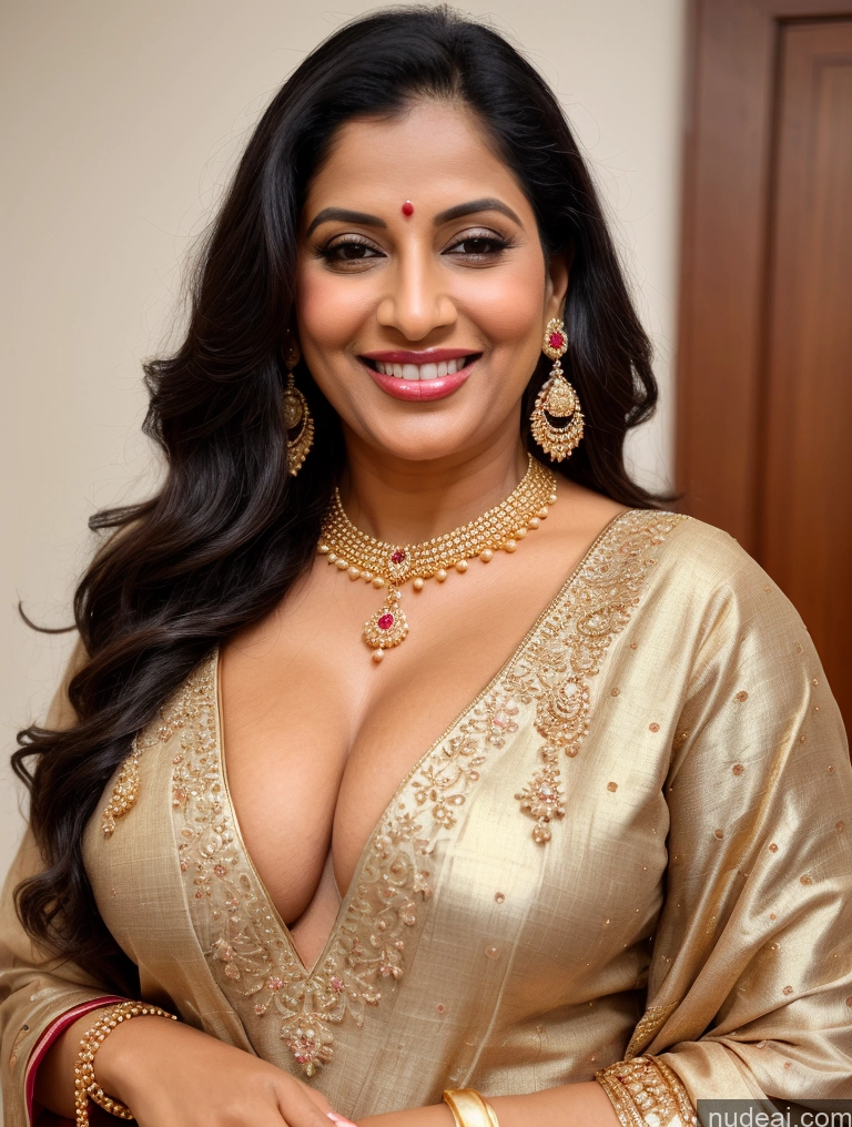 related ai porn images free for Woman Busty Happy Indian 60s Black Hair Gold Jewelry Jewelry Cleavage Salwar Diamond Jewelry Pearl Jewelry