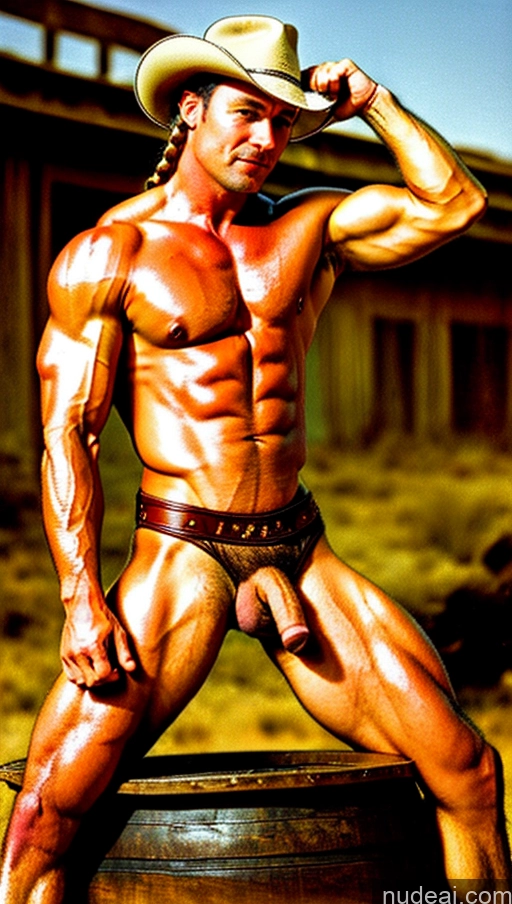 related ai porn images free for Muscular Abs Dark Skin Trans Girl With Erect Penis Milf Cowgirl Outfit Lumberjack 60s Western Braided Native American Objection! Vintage Hat Nude