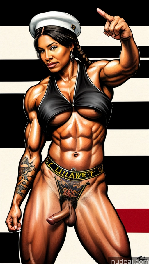 related ai porn images free for Thick Muscular Abs Dark Skin Hairy Women Trans Girl With Erect Penis Milf Braided Black Hair Black Pubic Hair Tattoos Bomber Hat Objection! 70s