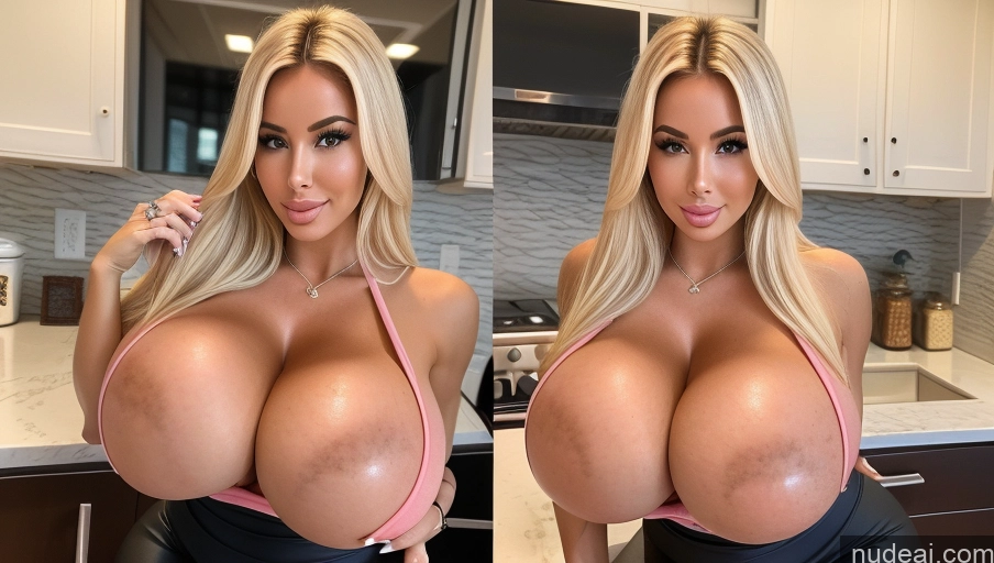 related ai porn images free for Bimbo Two Brazilian Huge Boobs Perfect Boobs Kitchen Yoga Pants Cleavage