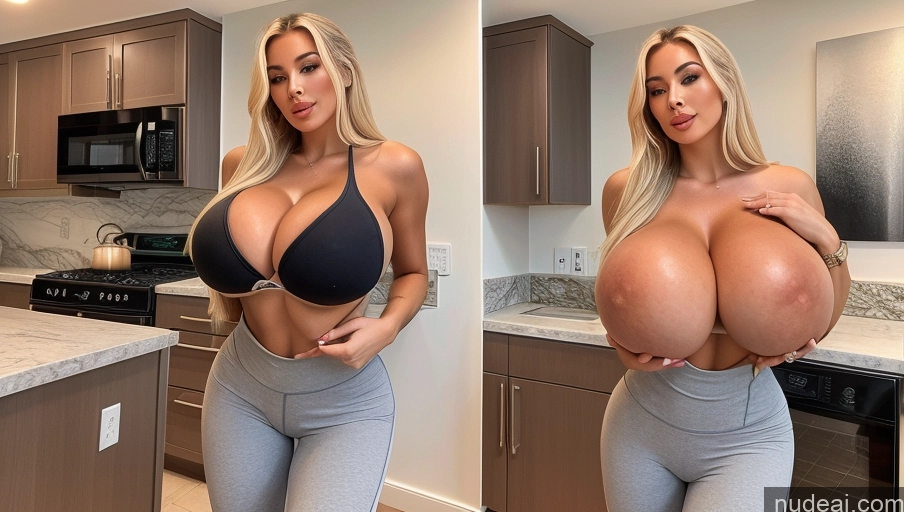 related ai porn images free for Bimbo Two Brazilian Huge Boobs Perfect Boobs Kitchen Yoga Pants Topless