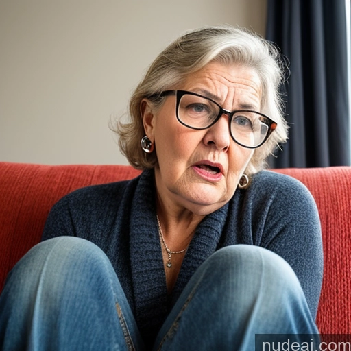 related ai porn images free for 80s Czech Couch Jeans Sweater Stylish Glasses Angry Shocked Straddling Chubby