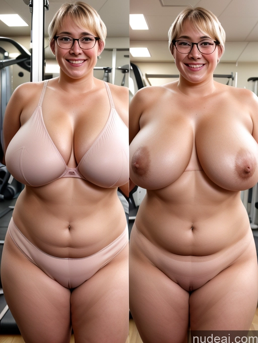 related ai porn images free for Busty Short Hair Happy Woman Glasses Chubby Fat 40s Sexy Face Blonde Detailed Onoff Gym Russian