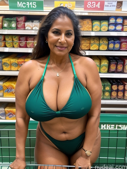 related ai porn images free for One Busty Huge Boobs Thick Tanned Skin Microkini Thong Front View Milf 60s Grocery Indian