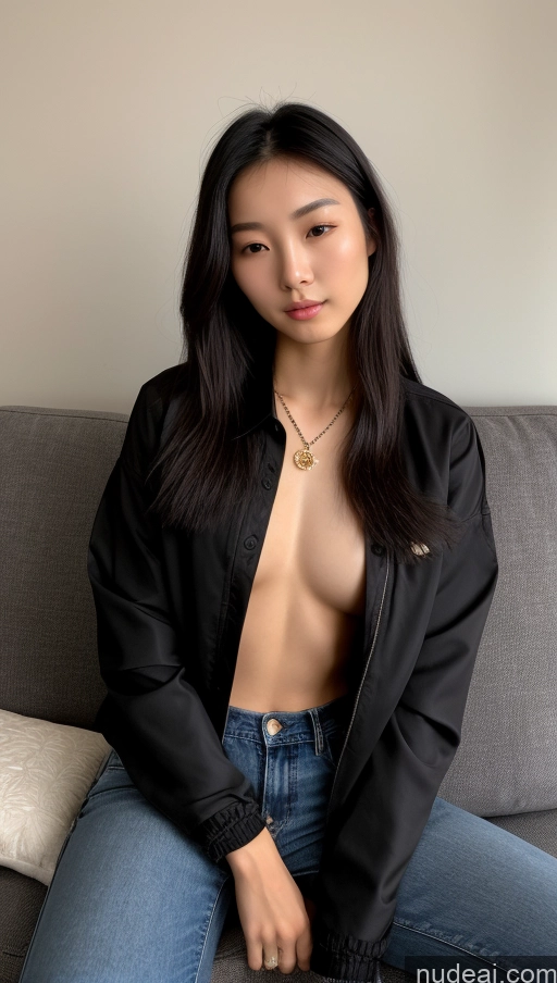 related ai porn images free for Detailed Skin Detail (beta) Long Hair Black Hair Short Skinny Beautiful Small Tits Small Ass Chinese 18 Model Couch Shirt Jacket Jeans Jewelry Dark Lighting