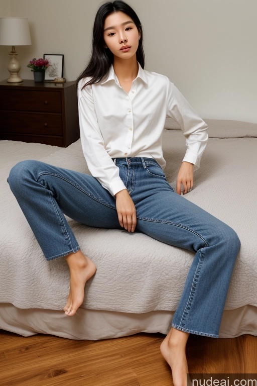 related ai porn images free for Detailed Skin Detail (beta) Long Hair Black Hair Short Skinny Perfect Body Beautiful Small Tits Small Ass Korean 18 Model Bedroom On Back Shirt Jeans