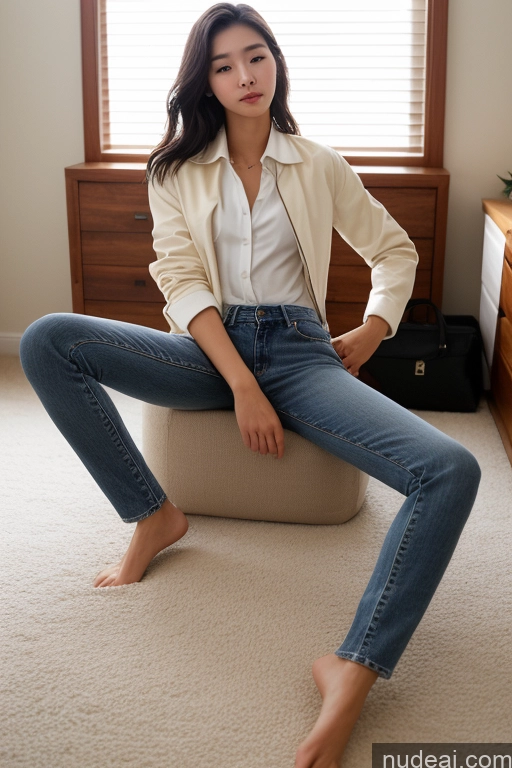 related ai porn images free for Detailed Skin Detail (beta) Long Hair Black Hair Short Skinny Perfect Body Beautiful Small Tits Small Ass Korean 18 Model Bedroom On Back Shirt Jeans Jacket