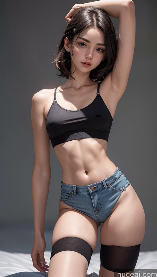 related ai porn images free for Close-up View Crop Top Panties Stylish Skinny Small Tits 18