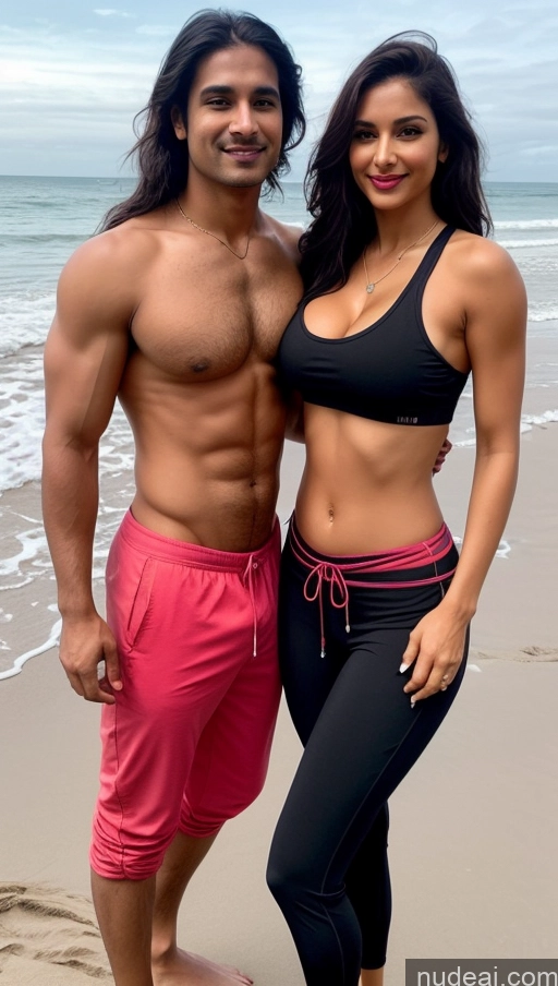 related ai porn images free for Busty Perfect Boobs Perfect Body Woman + Man Several Beautiful Big Ass Lipstick Abs 40s Seductive Sexy Face Black Hair Long Hair Indian Beach Harem Pants Crop Top Tank Top