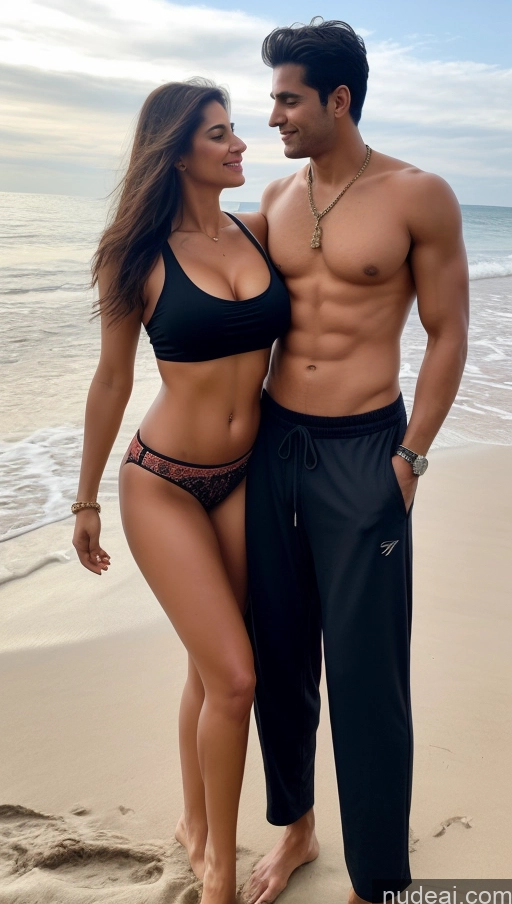 related ai porn images free for Busty Perfect Boobs Perfect Body Woman + Man Several Beautiful Big Ass Lipstick Abs 40s Seductive Sexy Face Black Hair Long Hair Indian Beach Harem Pants Crop Top Tank Top
