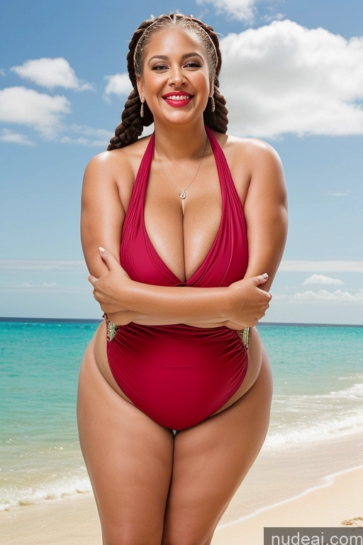 related ai porn images free for Milf Busty Beautiful Big Ass Chubby Thick Fat Big Hips Huge Boobs 80s Laughing Braided Cleavage Lipstick One Piece Swimsuit