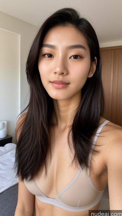 related ai porn images free for Detailed Skin Detail (beta) Long Hair Black Hair Skinny Beautiful Korean 18 Model Small Tits Bedroom Polo Shirt Underwear Front View