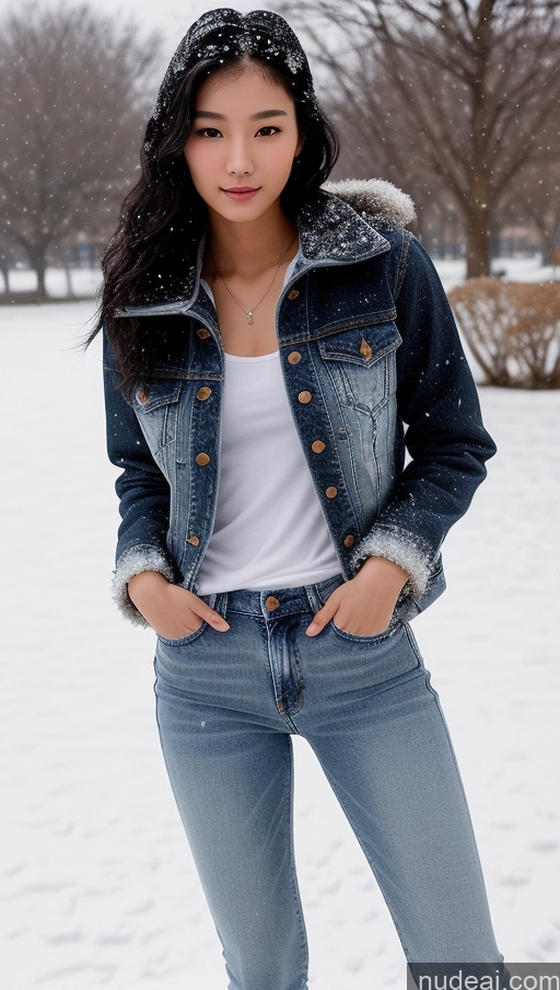 related ai porn images free for Detailed Skin Detail (beta) Long Hair Black Hair Skinny Perfect Body Beautiful Small Tits Small Ass Korean 18 Model Snow Jeans Jacket