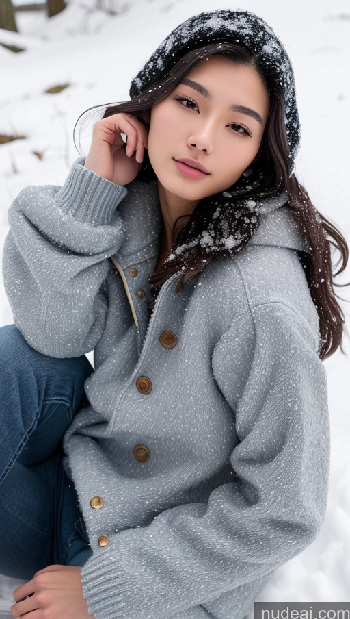 related ai porn images free for Detailed Skin Detail (beta) Long Hair Black Hair Skinny Perfect Body Beautiful Small Tits Small Ass Korean 18 Model Snow On Back Sweater Jeans Jacket