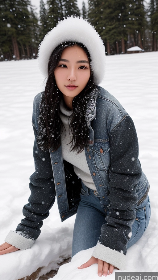 related ai porn images free for Detailed Skin Detail (beta) Long Hair Black Hair Skinny Perfect Body Beautiful Small Tits Small Ass Korean 18 Model Snow On Back Sweater Jeans Jacket