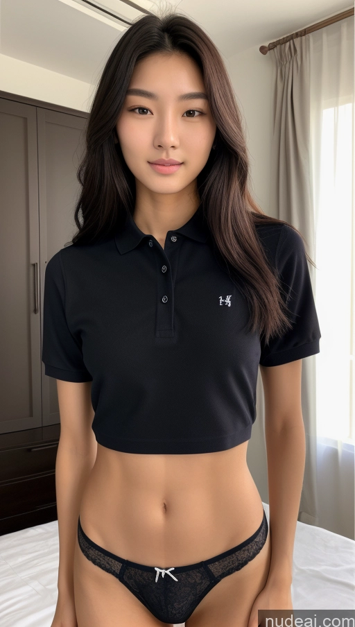 related ai porn images free for Detailed Skin Detail (beta) Long Hair Black Hair Skinny Beautiful Perfect Body Korean 18 Model Bedroom Polo Shirt Underwear