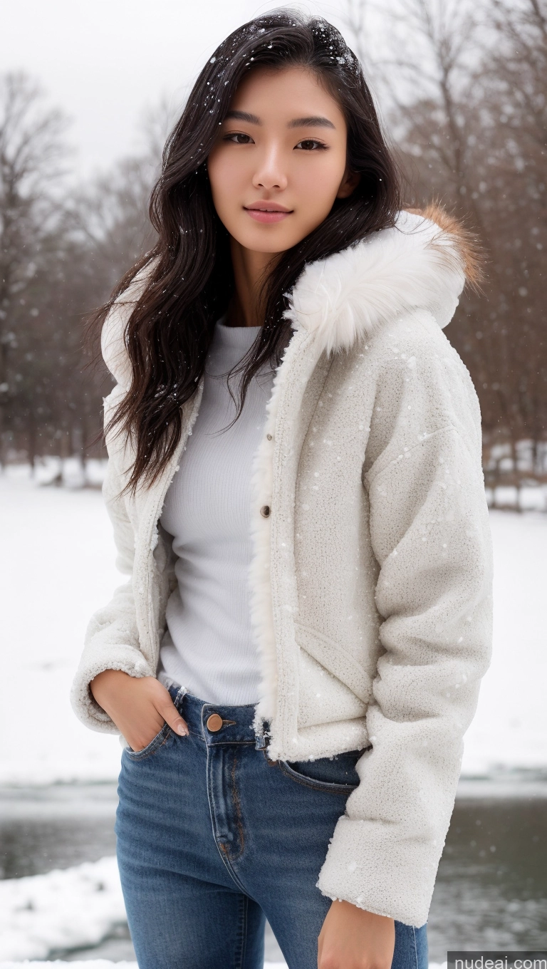 related ai porn images free for Detailed Skin Detail (beta) Long Hair Black Hair Skinny Perfect Body Beautiful Small Tits Small Ass Korean 18 Model Snow Spreading Legs Sweater Jeans Fur Jacket